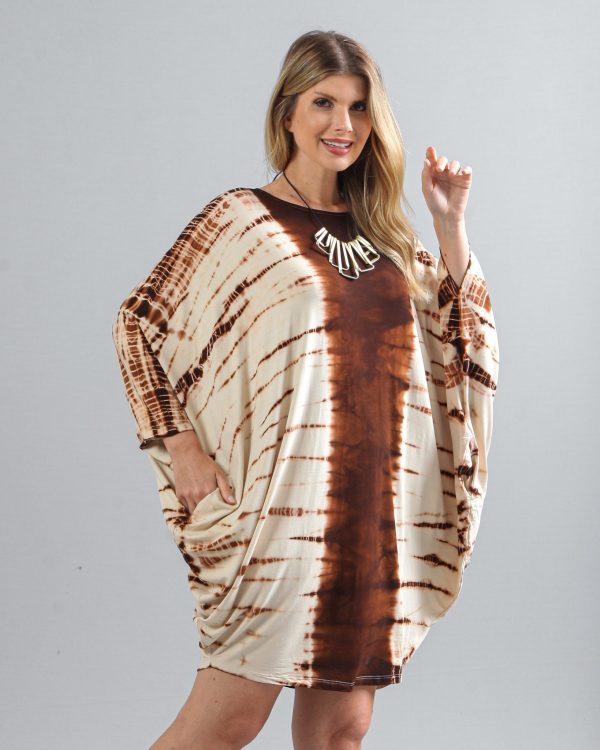 Vestido em Malha Estampado - Marrom - Imagem 4