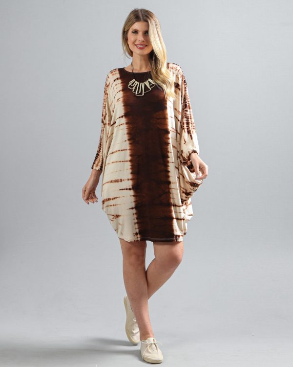 Vestido em Malha Estampado - Marrom - Imagem 3
