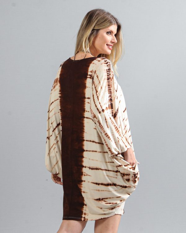 Vestido em Malha Estampado - Marrom - Imagem 5