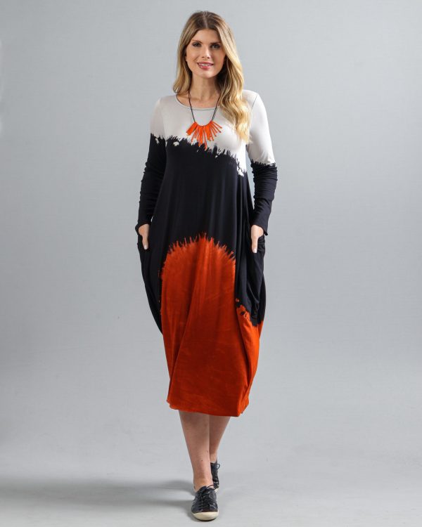 Vestido em Malha Estampado - Preto - Imagem 4