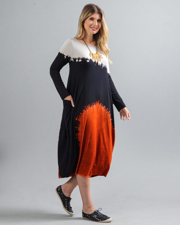 Vestido em Malha Estampado - Preto - Imagem 3