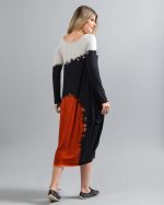 Vestido em Malha Estampado - Preto - Imagem 5