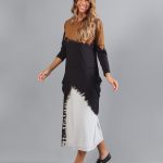 Vestido em Malha Tie Dye - Preto