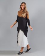 Vestido em Malha Tie Dye - Preto