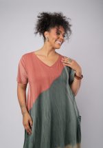 Vestido em Malha Estampado Manga Longa - Terra - Imagem 2