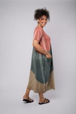 Vestido em Malha Estampado Manga Longa - Terra - Imagem 3