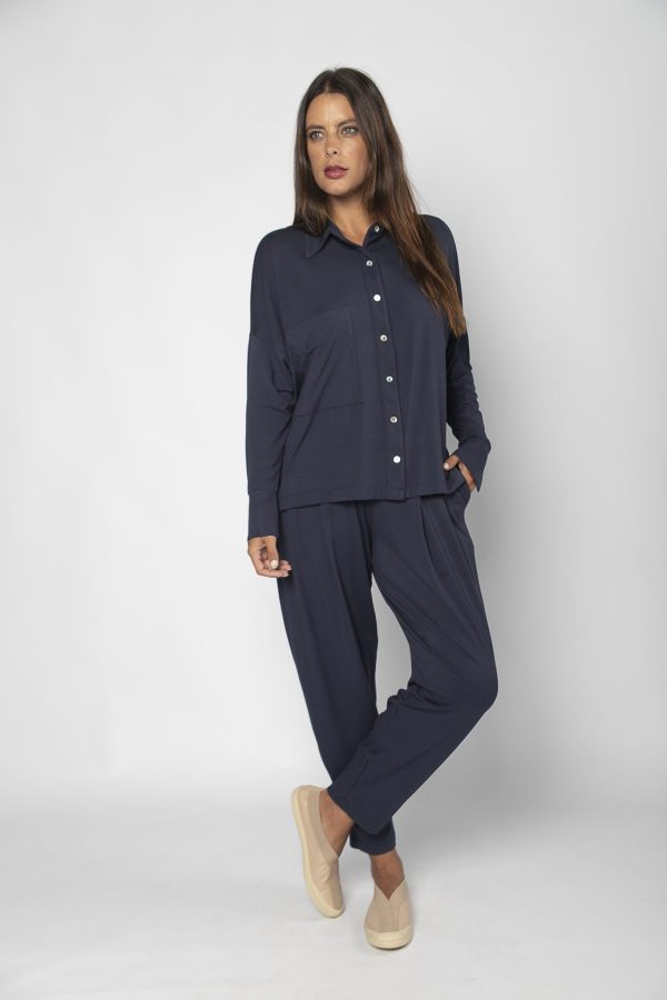 Conjunto Veneza Feminino em Malha com Botões e Bolsos - Imagem 6