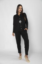 Conjunto Veneza Feminino em Malha com Botões e Bolsos - Imagem 12