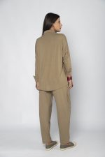 Conjunto Veneza Feminino em Malha com Botões e Bolsos - Imagem 3