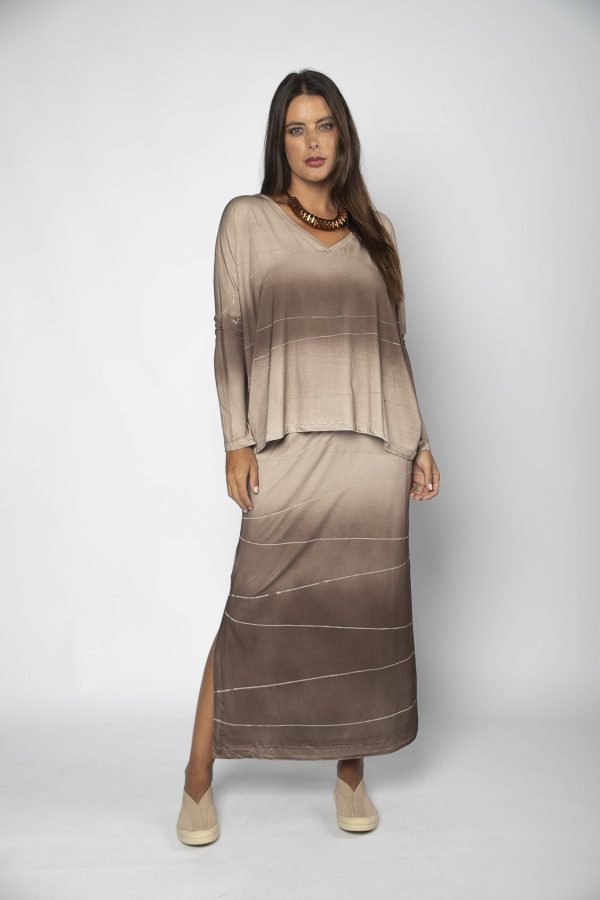 Conjunto Feminino em Malha Estampado - Degradê - Imagem 1