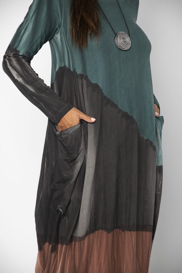 Vestido em Malha Estampado - Petróleo - Imagem 2