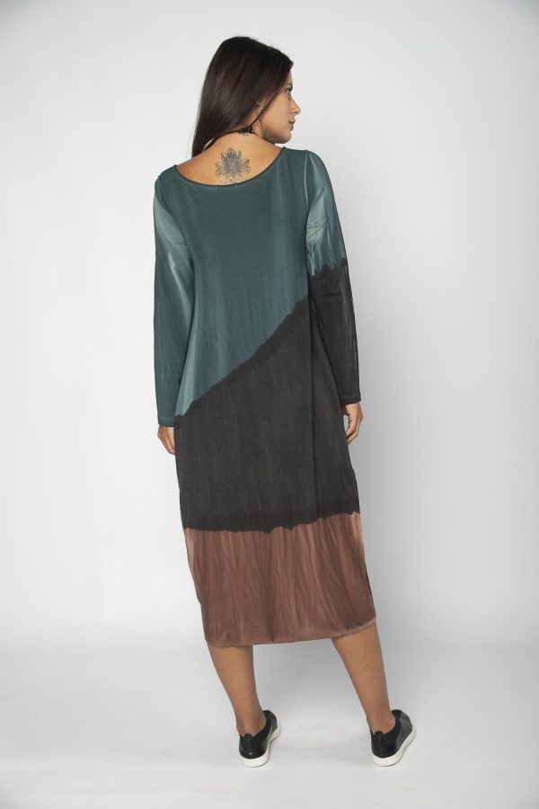 Vestido em Malha Estampado - Petróleo - Imagem 4