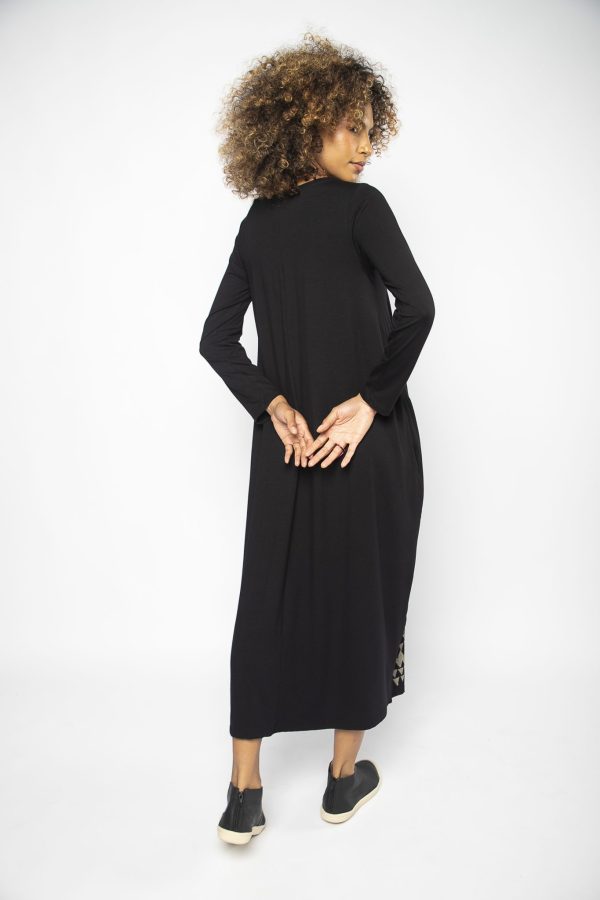 Vestido em Malha Estampado - Preto - Imagem 4