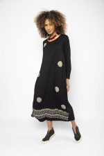 Vestido em Malha Estampado - Preto - Imagem 2