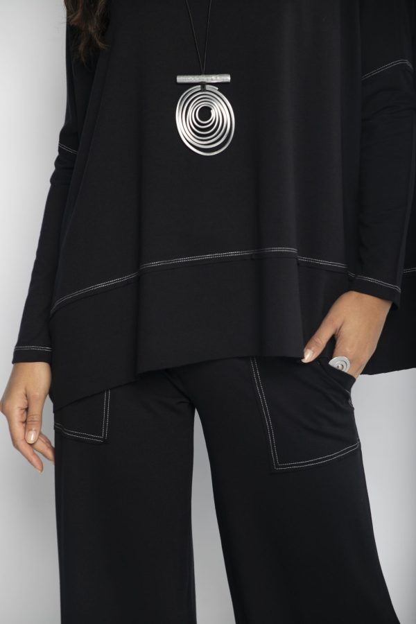 Conjunto Feminino Les em Malha Manga Longa - Preto - Imagem 3