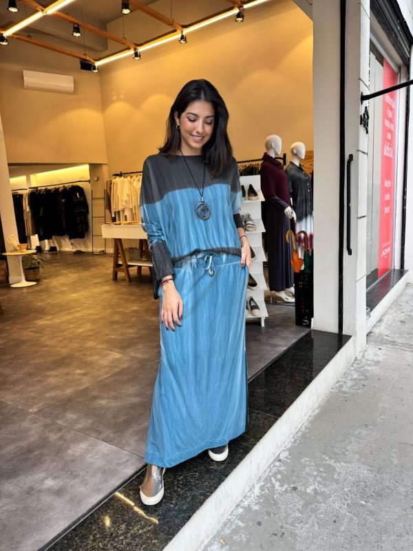 Conjunto em Malha Feminino Estampado - Bicolor - Imagem 1