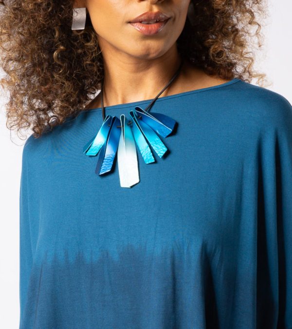 Colar Monica Krexa em Alumínio - Azul - Imagem 1