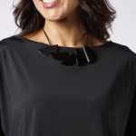 Colar Monica Krexa em Aluminio - Preto