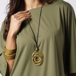 Colar Monica Krexa em Alumínio - Ocre