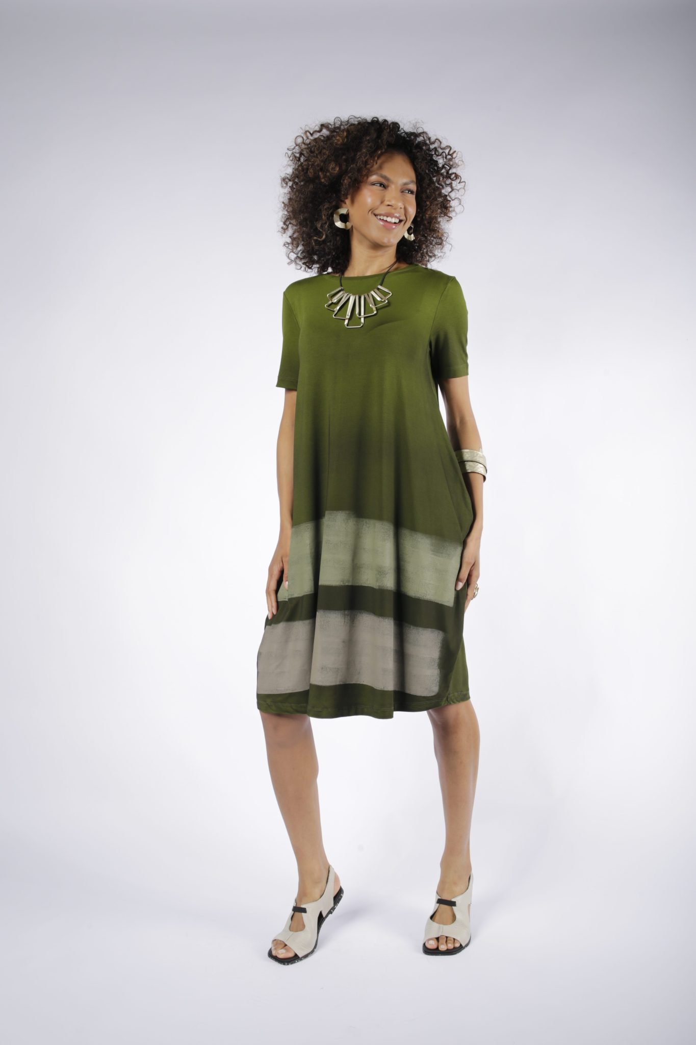 _D3_1285 Vestido Street Em Malha Curto - Pistache - Imagem 1