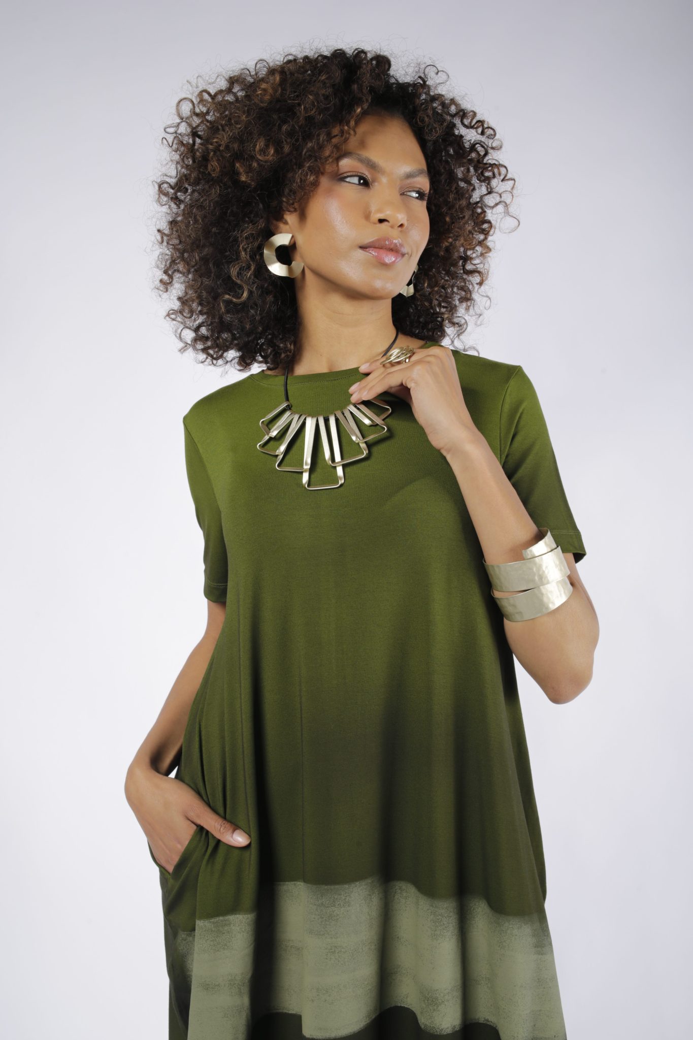 _D3_1298 Vestido Street Em Malha Curto - Pistache - Imagem 2