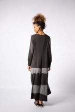 Vestido Punho Manga Longa - Mescla - Imagem 5