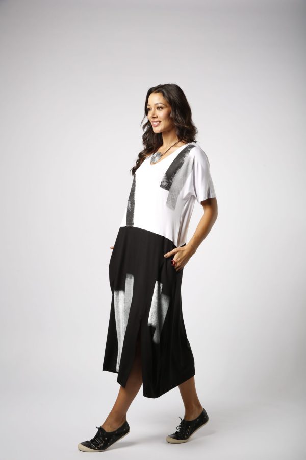 Vestido Ibiza Com Manga Curta E Bolsos Laterais - Estampado - Imagem 4