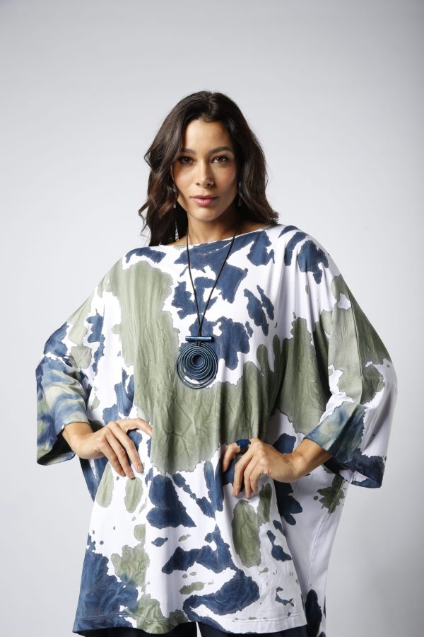 Blusa Ale Feminina Estampada - Bicolor - Imagem 1