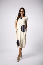 Vestido Italy Com Manga Curta - Cru - Imagem 3