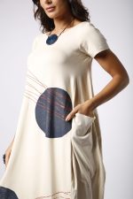 Vestido Italy Com Manga Curta - Cru - Imagem 4