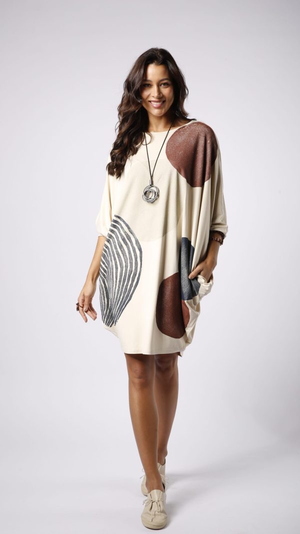 Vestido Borboleta Curto - Areia