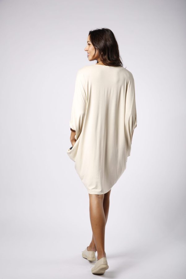 Vestido Borboleta Curto - Areia - Imagem 5