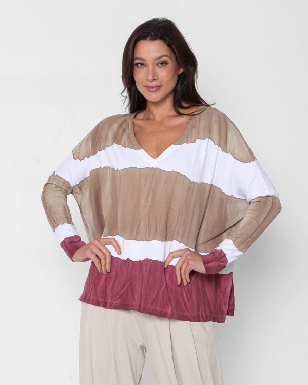 Blusa Japão Dec V- Listrada - Imagem 1