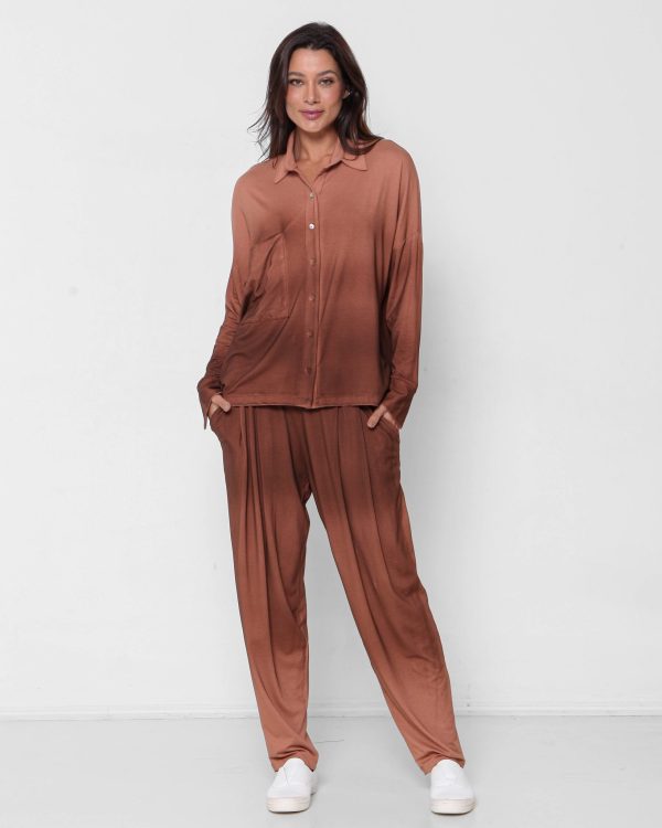 Conjunto Feminino em Malha com Manga Longa - Nude - Imagem 1