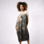 Vestido Italy Com Manga Curta - Degradê