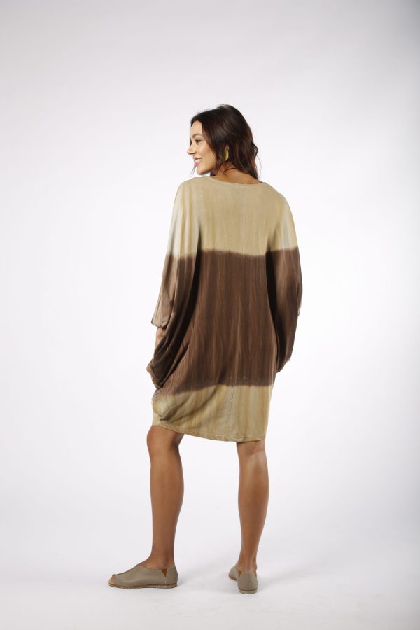 Vestido Borboleta Com Bolsos - Bicolor - Imagem 6
