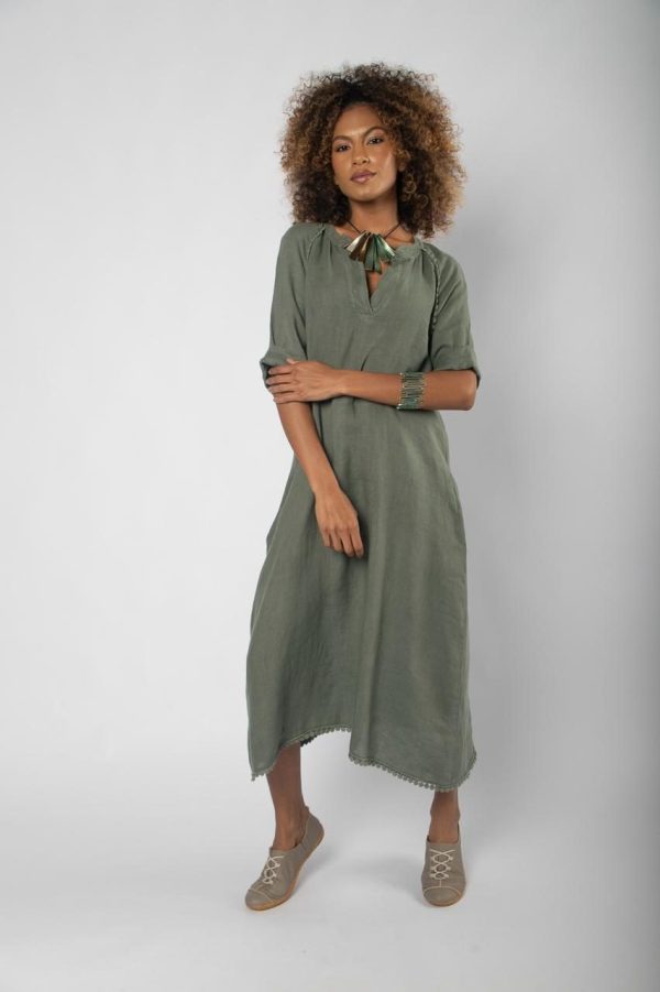 Vestido Em Linho Barra - Cores - Imagem 4
