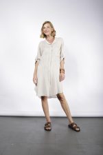 Vestido Risca Giz Linho Puro - Imagem 2