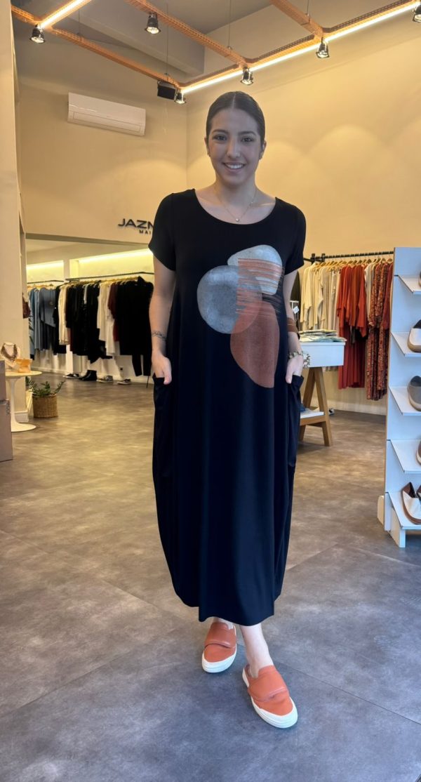 Vestido Italy Com Manga Curta - Estampado - Imagem 1