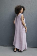 Vestido em Linho Puro Decote V - Imagem 4