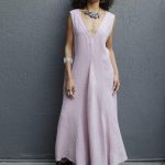 Vestido em Linho Puro Decote V