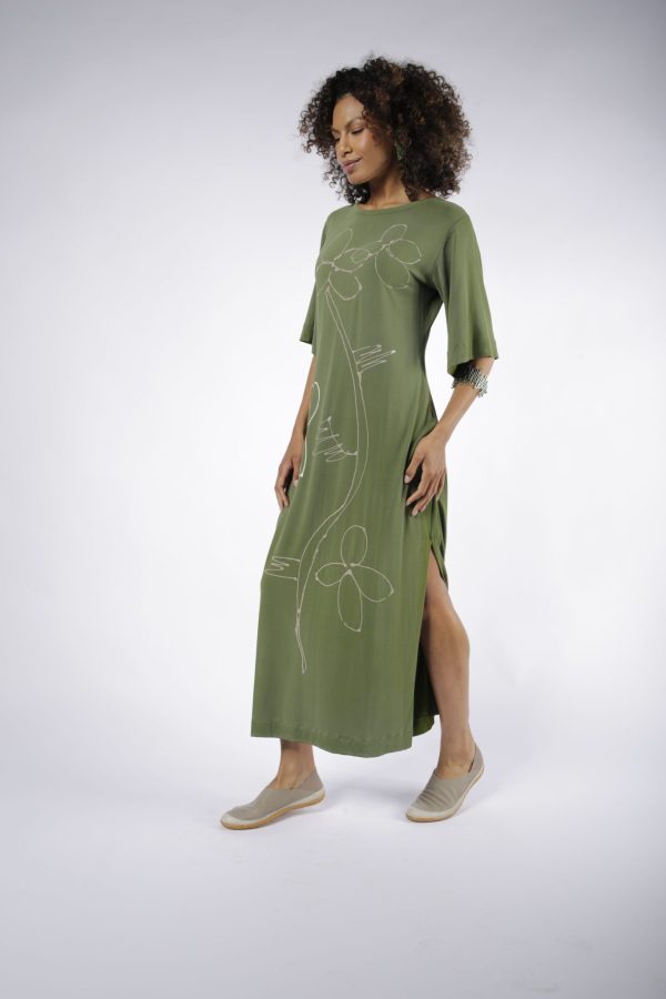 Vestido Londres Manga Curta - Pistache - Imagem 3