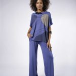 Conjunto Em Malha Com Manga Curta - Azul