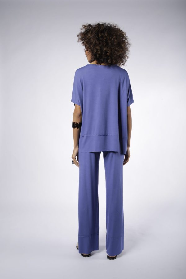 Conjunto Em Malha Com Manga Curta - Azul - Imagem 4