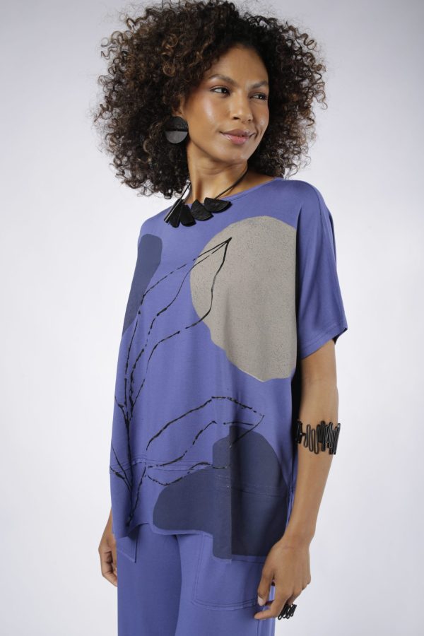 Conjunto Em Malha Com Manga Curta - Azul - Imagem 2