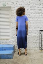 Vestido Street Com Manga Curta - Azul - Imagem 4