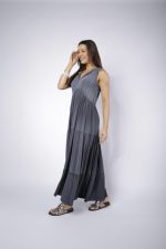 Vestido Em Malha Sem Manga - Preto - Imagem 3