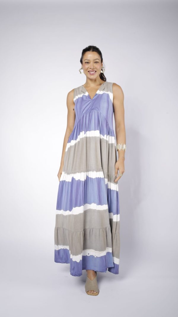 Vestido Em Malha Sem Manga - Listrada