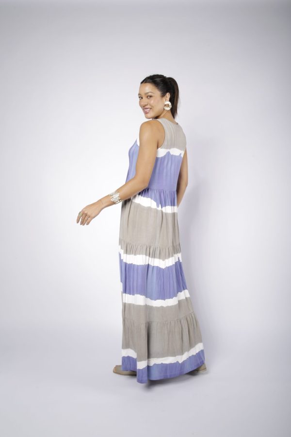 Vestido Em Malha Sem Manga - Listrada - Imagem 4