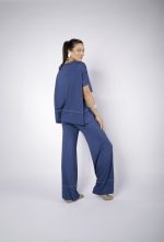 Conjunto Em Malha Com Mangas Curtas - Marinho - Imagem 3